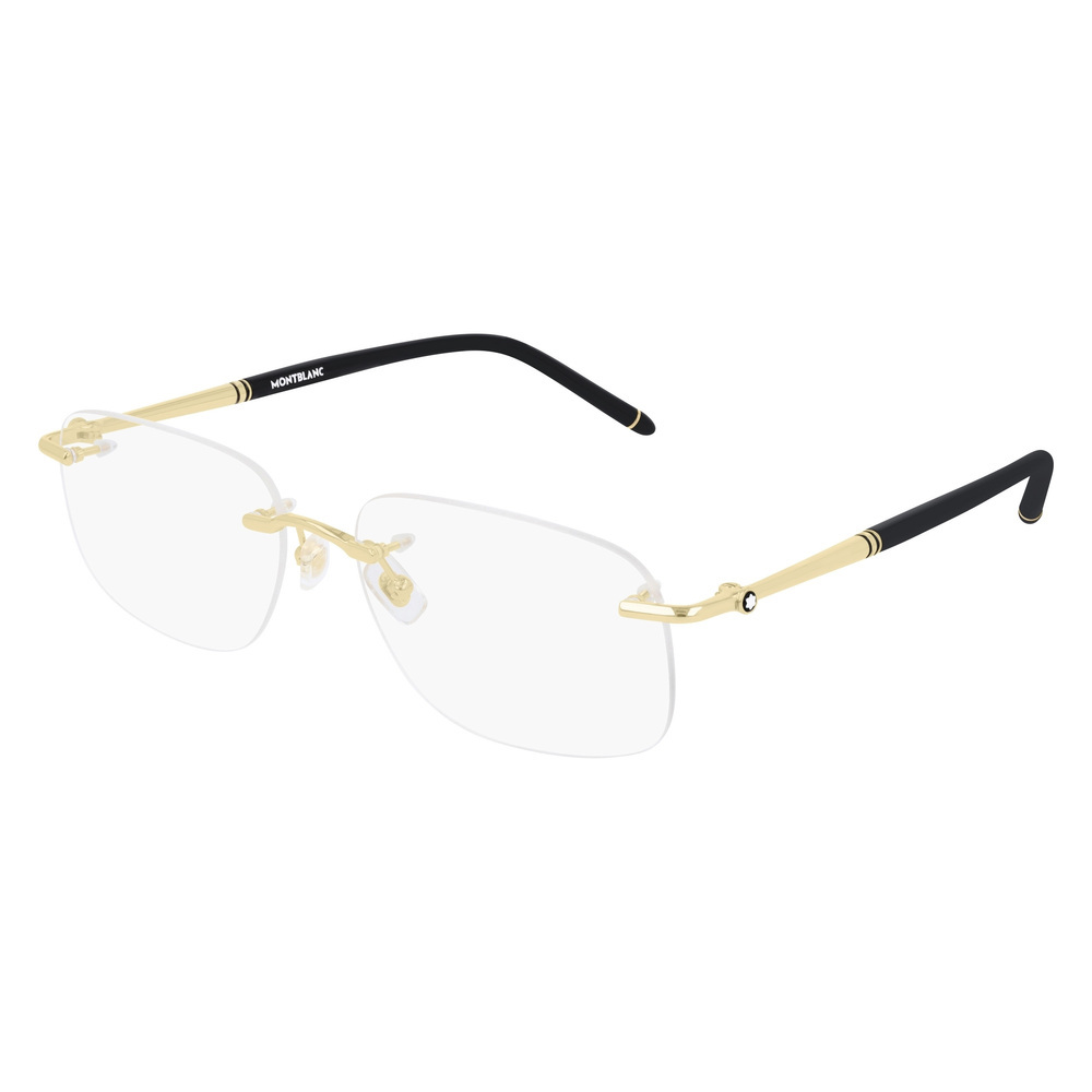 Mont Blanc MB0071O Eyeglasses Frame Gold Metal Rimless